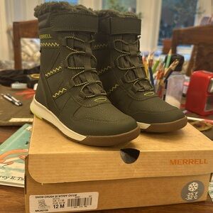 Merrell Snow Crush 20 WATERPROOF olive kids boots